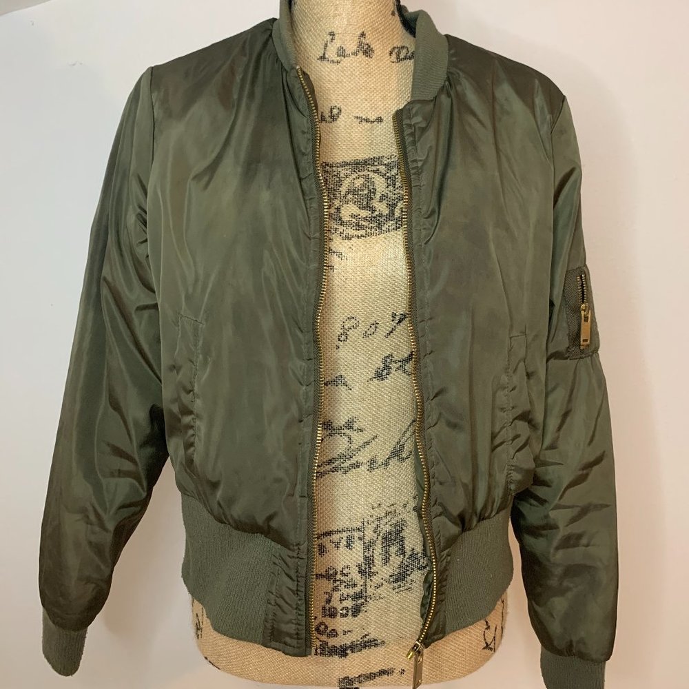 Army Green Bomber Jacket